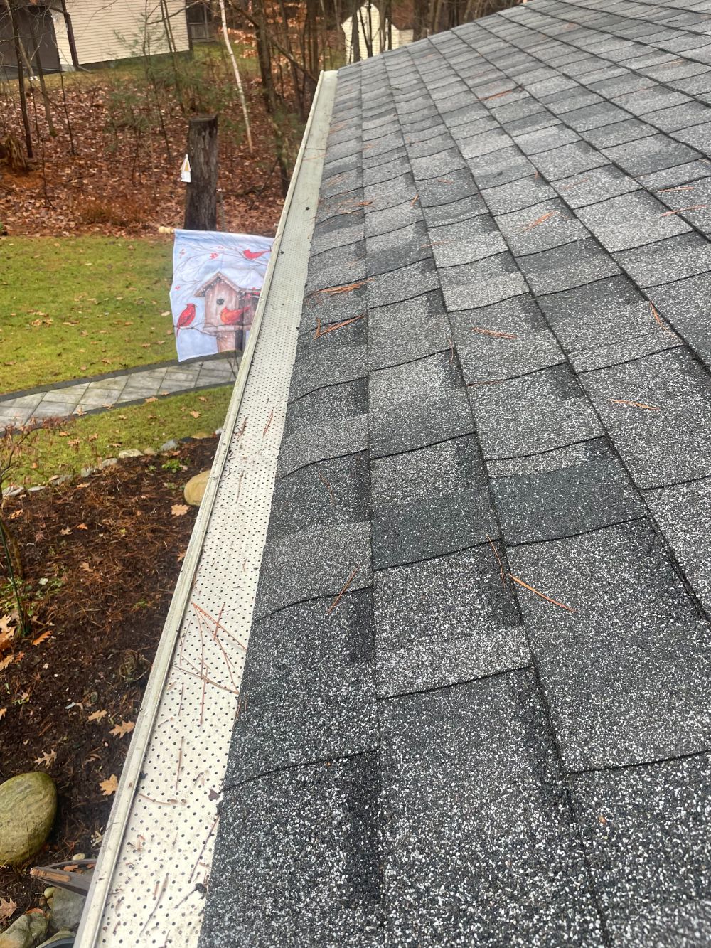 Gutter cleaning with gutter guards